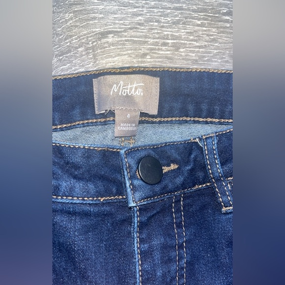 Motto Denim Jeans Womens Size 4 Dark Wash 27in Inseam Skinny High Rise EUC - Picture 4 of 5